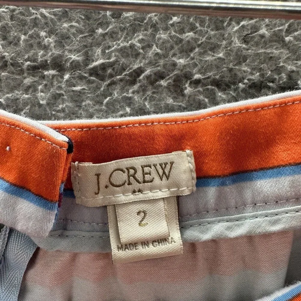 J. Crew Skirt Women's‎ 2 Multi Colored Striped Pocket Tube Skirt Ladies 2